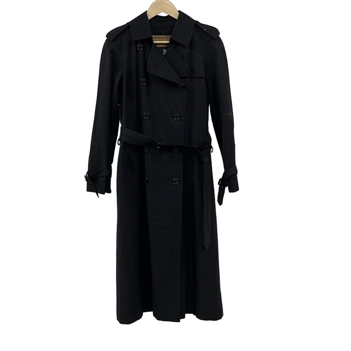 Burberry LONDON バーバリーロンドン トレンチコート サイズ9 M レディース - 黒 長袖 ロング丈 ライナー着脱可 秋 冬