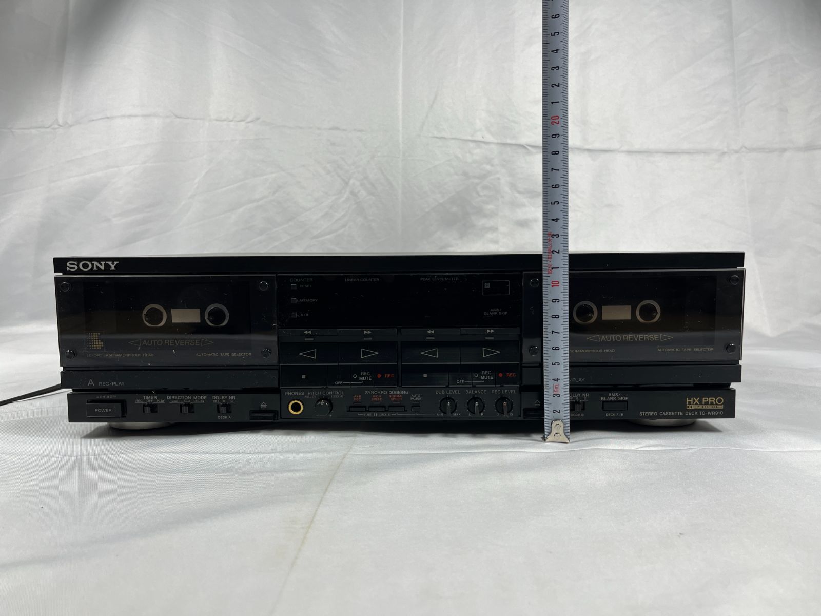 テープリコーダー　テーププレーヤー　ヴィンテージ￼ レア SONY ソニー HX PRO STEREO CASSETTE DECK TC-WR910 208490 日本製