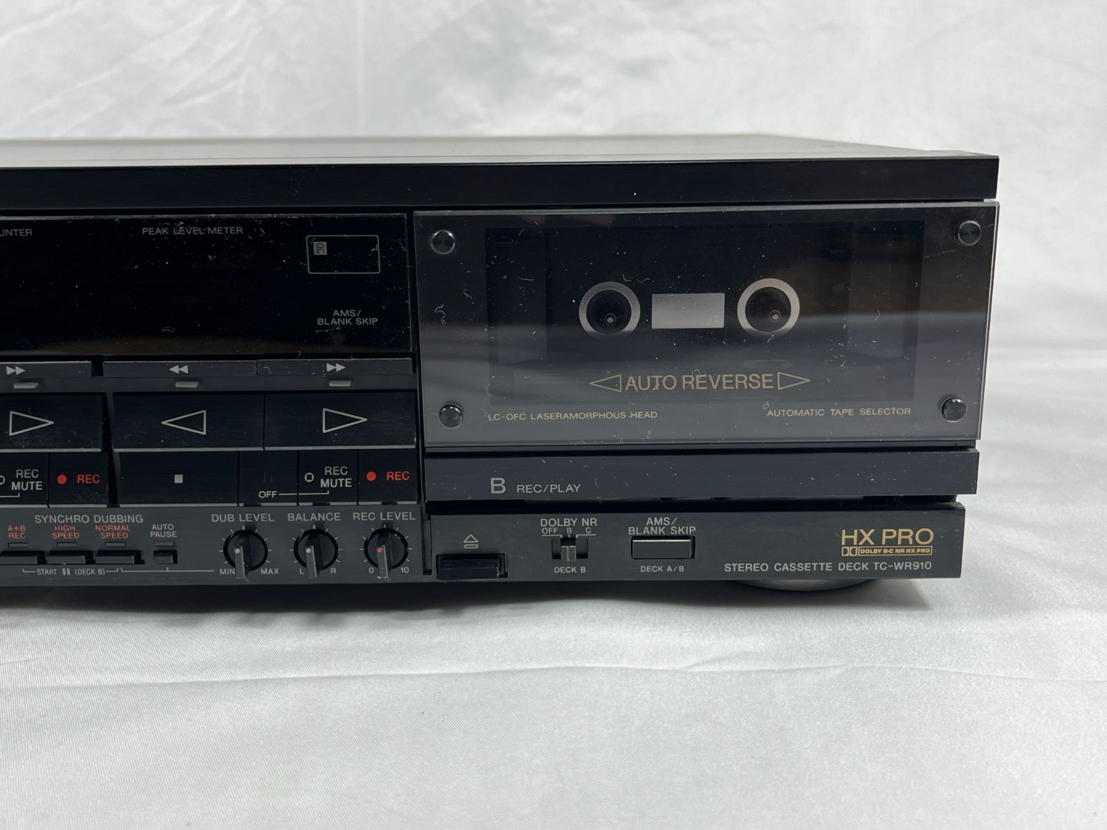 テープリコーダー　テーププレーヤー　ヴィンテージ￼ レア SONY ソニー HX PRO STEREO CASSETTE DECK TC-WR910 208490 日本製