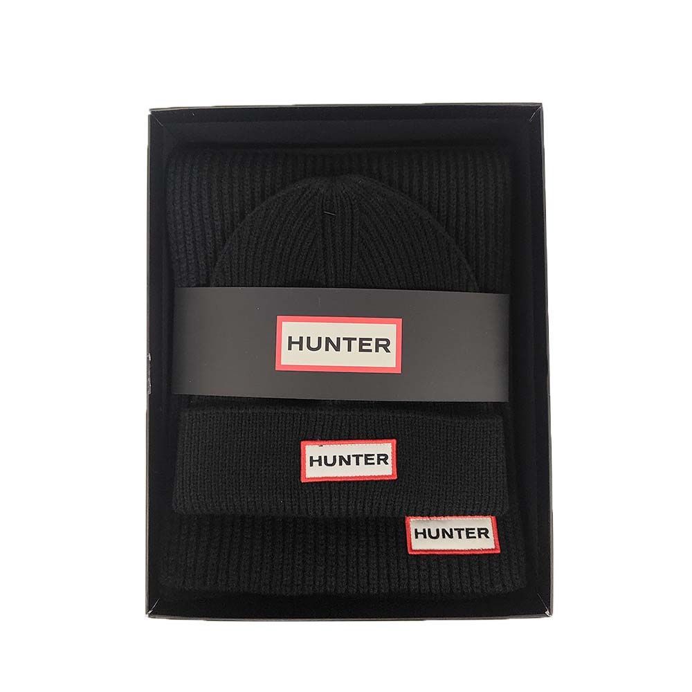  HUNTER BLACK JURA BOX SET ニット帽＆マフラーセット ニット帽 ビーニー 帽子