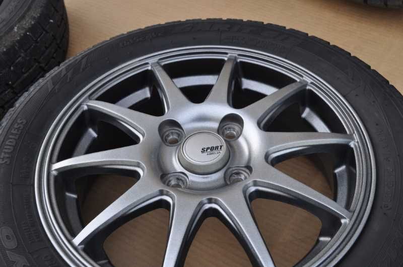 タント L 350 S 社外 破損無 バリ山 軽自動車に!! スタッドレスタイヤ 製 155 65 R 14 4 5 J 45 H PCD 100 ４本セット 021496 G