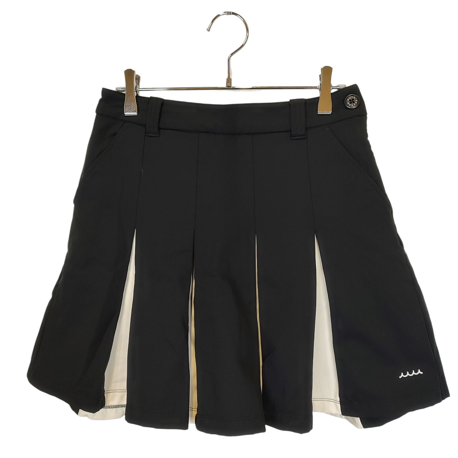 muta MARINE ムータ マリン ボンディング ボックス プリーツスカート MMMK-445024 2 ブラック レディース