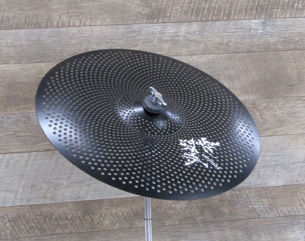 emjmod トレーニング用シンバル 16インチ 延命寺シンバル 16 Crash クラッシュシンバル 消音 自宅練習に スタンド付属