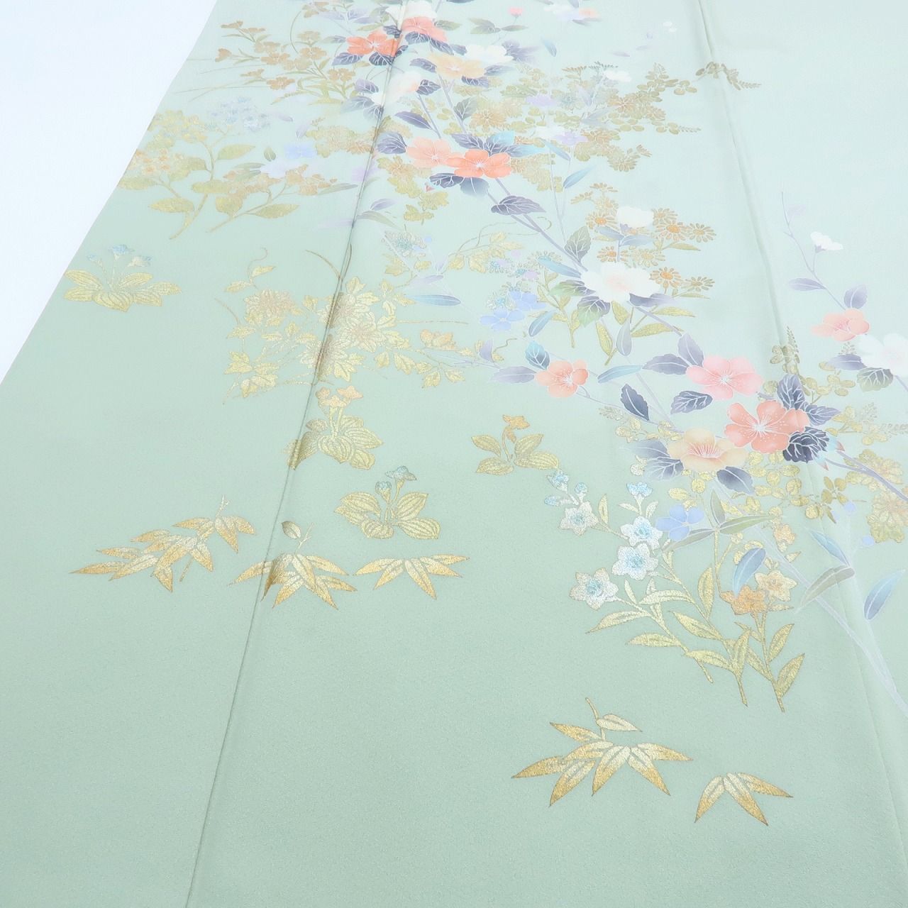 Y3652◇正絹 作家物落款 手縫い仕立て トールサイズ 訪問着 着物 Y3652◇正絹 作家物落款 手縫い仕立て トールサイズ 訪問着 着物