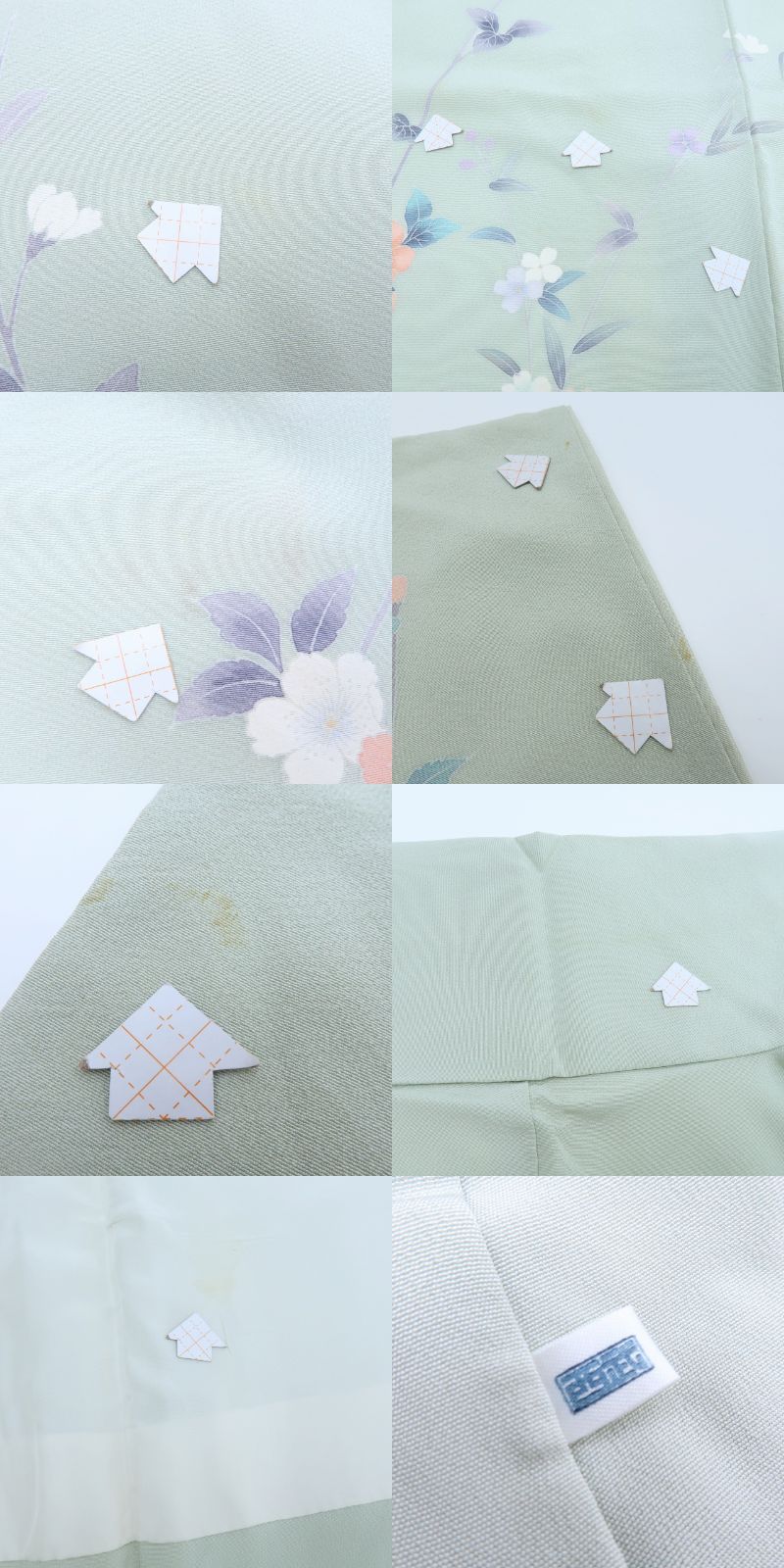 百華❀Y4002◇西武 作家物落款 松雨 手縫い仕立て トールサイズ 正絹