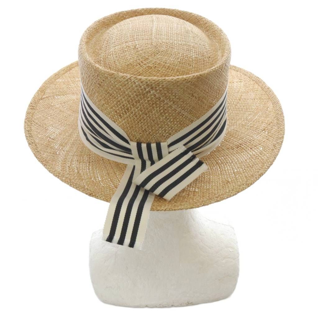 シャポードオー Chapeau d' O 麦わら帽子 ベージュ 白 - メルカリ