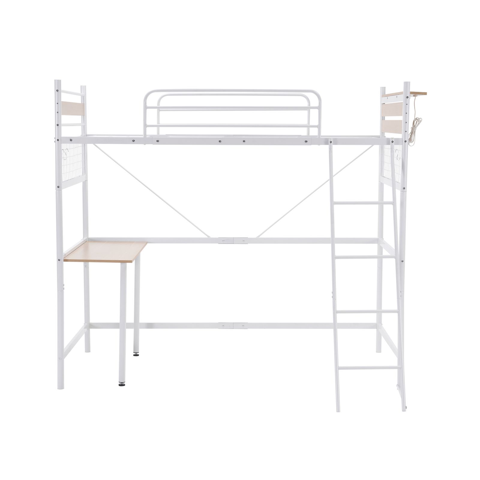 数量限定セール」ロフトベッド 【ホワイト】システムベット 3WAY