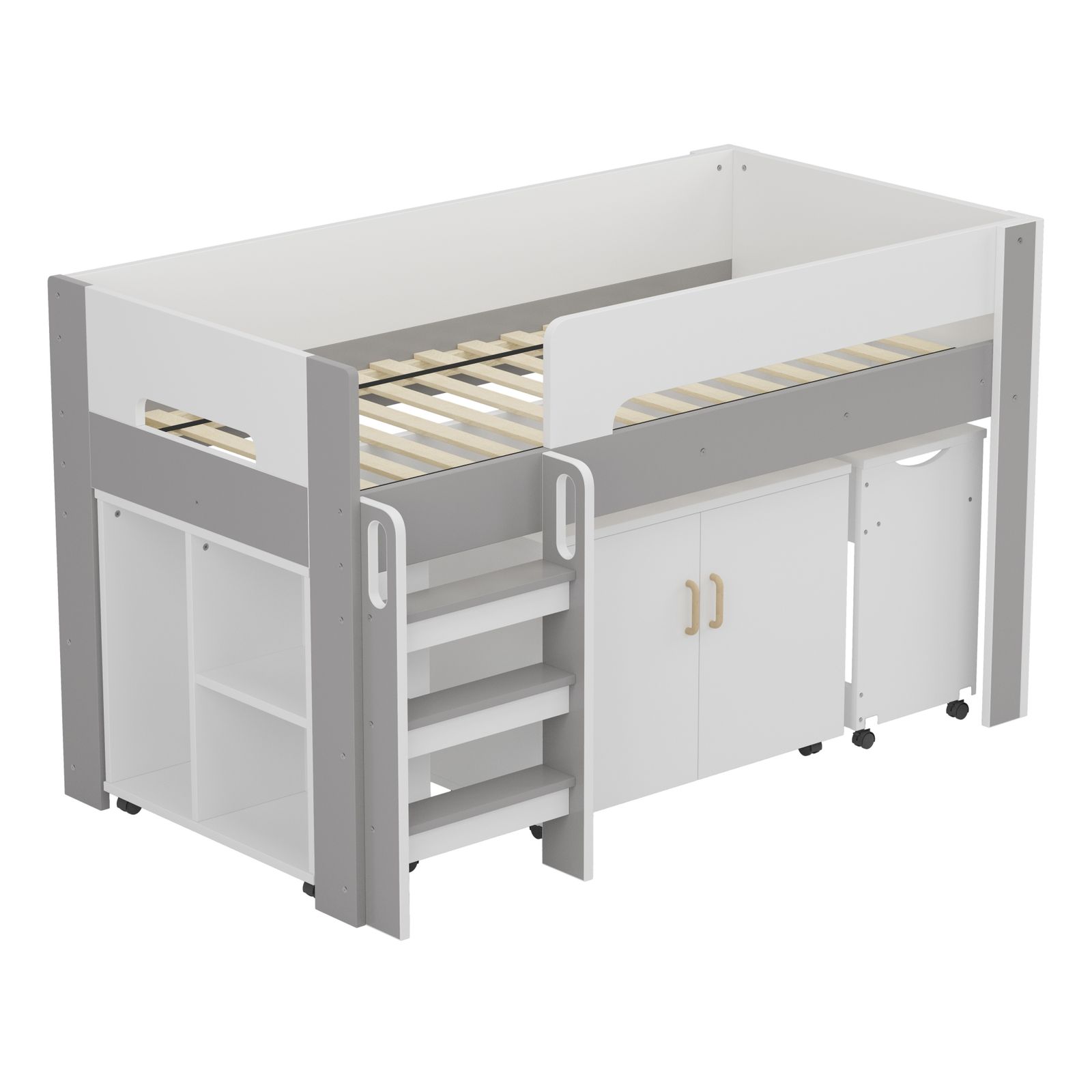 01/25再入荷予定」ロフトベッド システムベッド ロフトベッド 階段付き