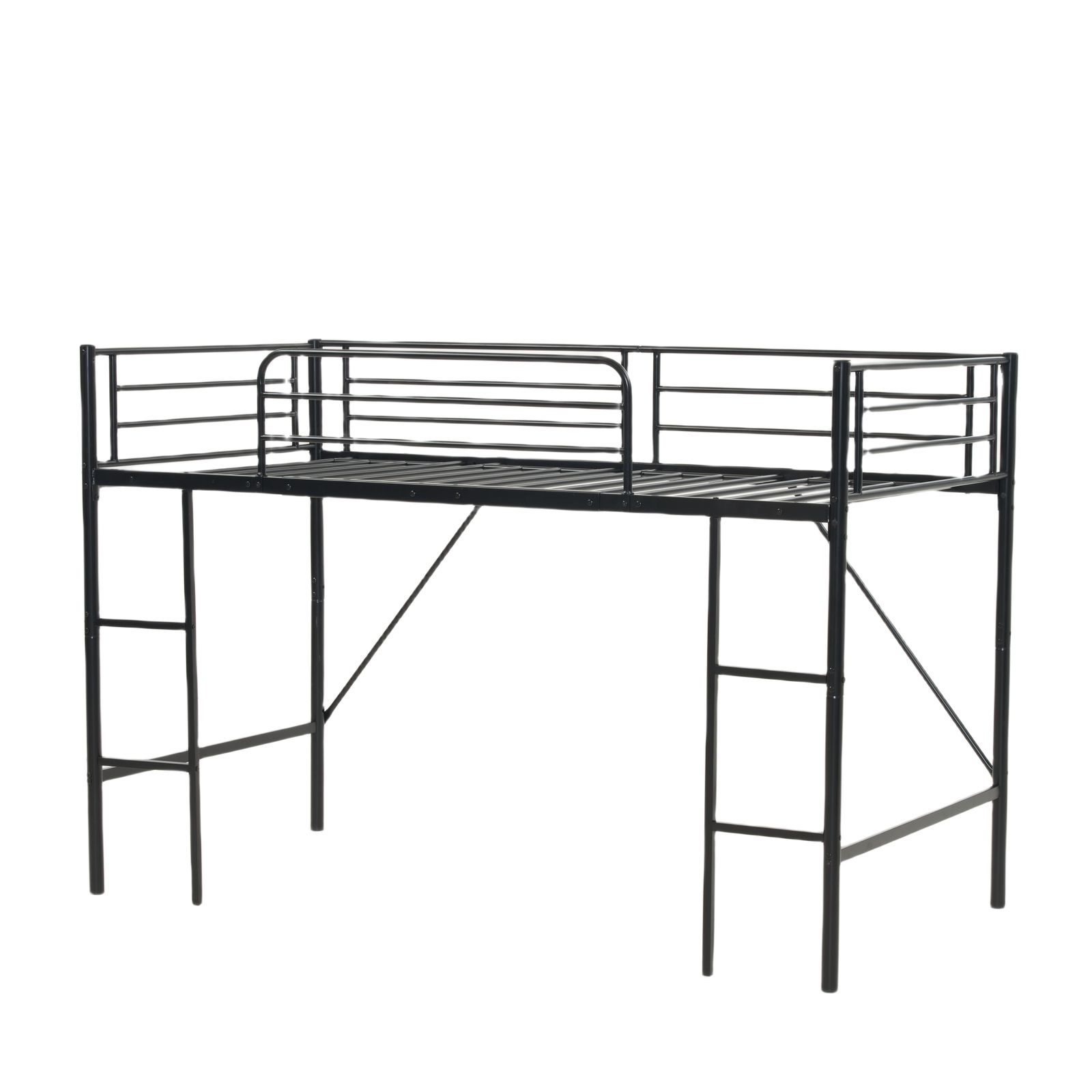 ロフトベッド 【新作】【ブラック】ロフトベッド パイプベッド