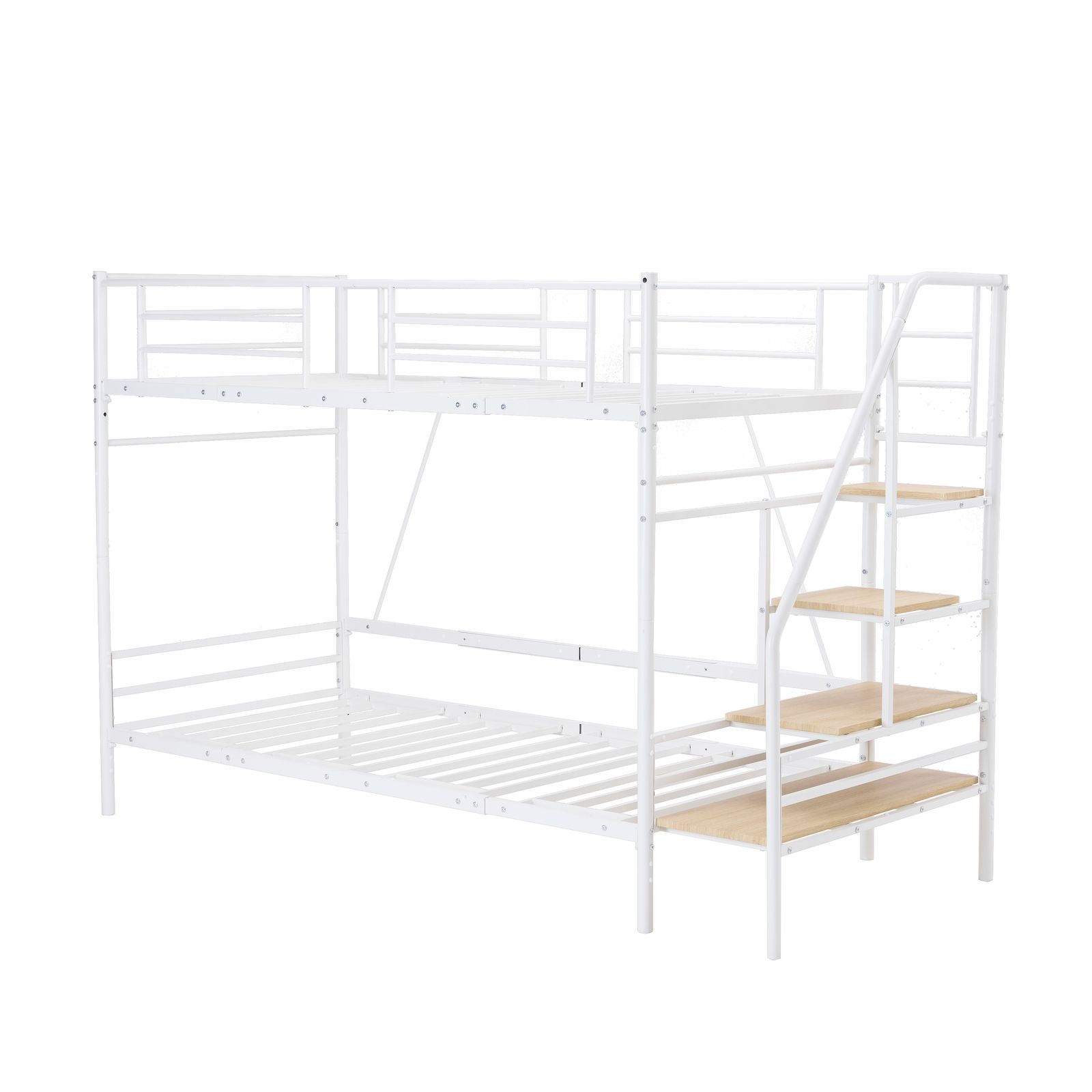 ロフトベッド 【マットレス2個付き】S ロフトベッド 階段付き S パイプ