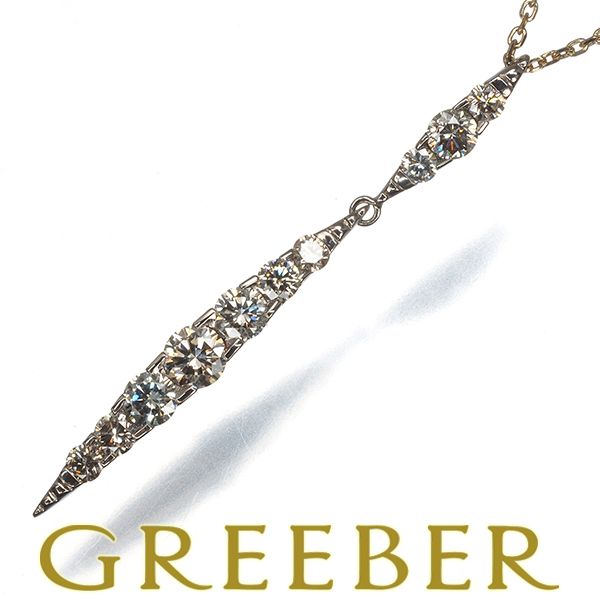 【カシケイ】 K18BGダイヤ ネックレス1.00ct ネイキッド定価66万円 KASHIKEY カシケイ ネイキッド ネックレス 18金 K18ホワイトゴールド