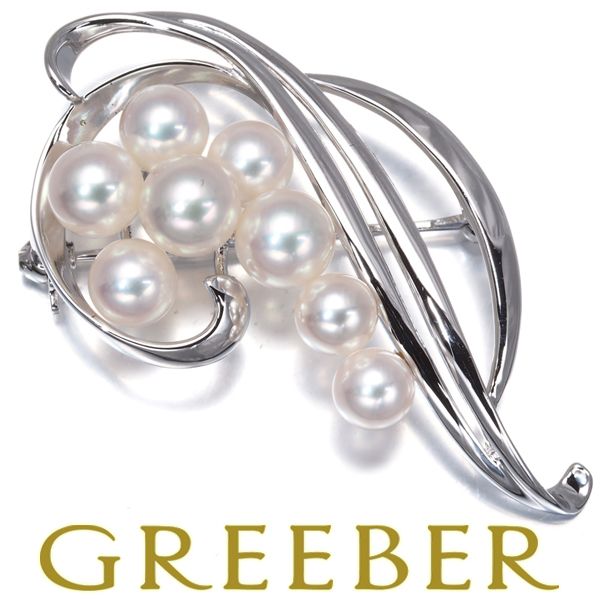 ミキモト ブローチ パール 真珠 5.3-6.6mm シルバー 180823