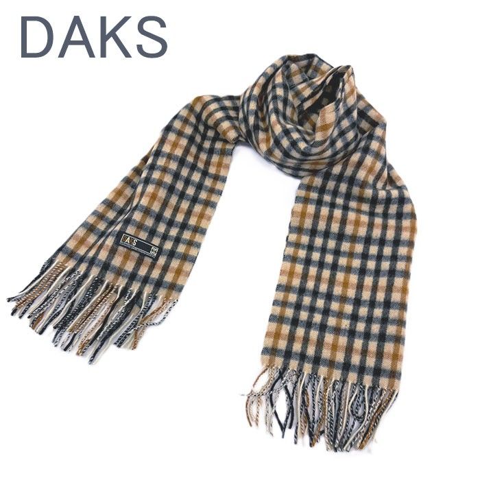 DAKS ダックス マフラー チェック柄 カシミヤ ストール