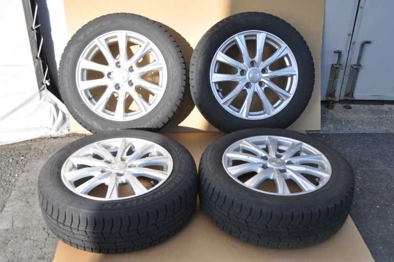 社外 破損無 バリ山 スタッドレスタイヤ 195 60 R 16 WEDS JOKER 6 5 J 45 H PCD 114 3 WINTER TX s 021500