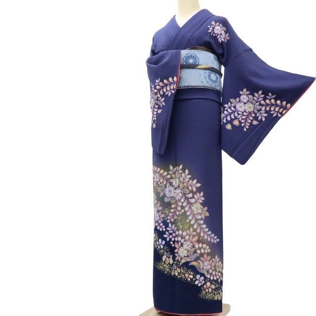 未着用　桐屋翠山工房　鳳凰花地紋　霞取り　辻ヶ花　訪問着　着物　113a p 未着用 桐屋翠山工房 鳳凰花地紋 霞取り 辻ヶ花 訪問着 着物 113a p