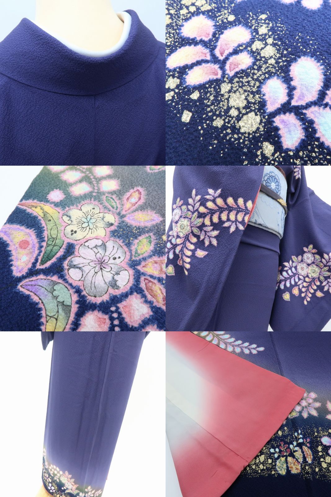 百華❀Y4003◇美品 やまと誂製 翠山工房 桐屋の辻が花 絞り 正絹 訪問