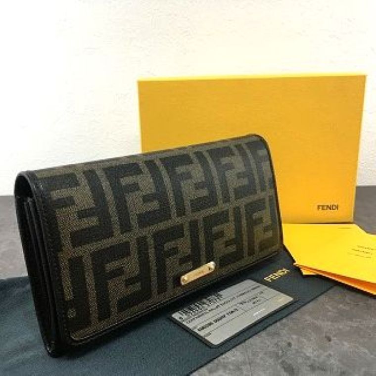 み FENDI 長財布 8M0298 ズッカ柄 ブラウン き 604