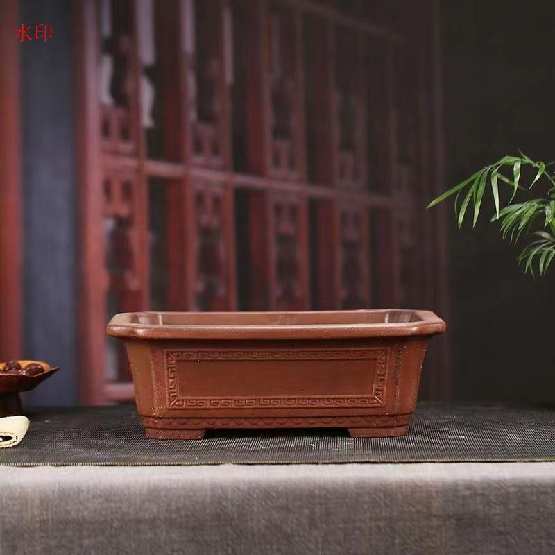 長方鉢 紫砂の鉢 盆栽鉢 植木鉢 小品盆栽鉢 大品盆栽鉢 台湾紫砂の鉢