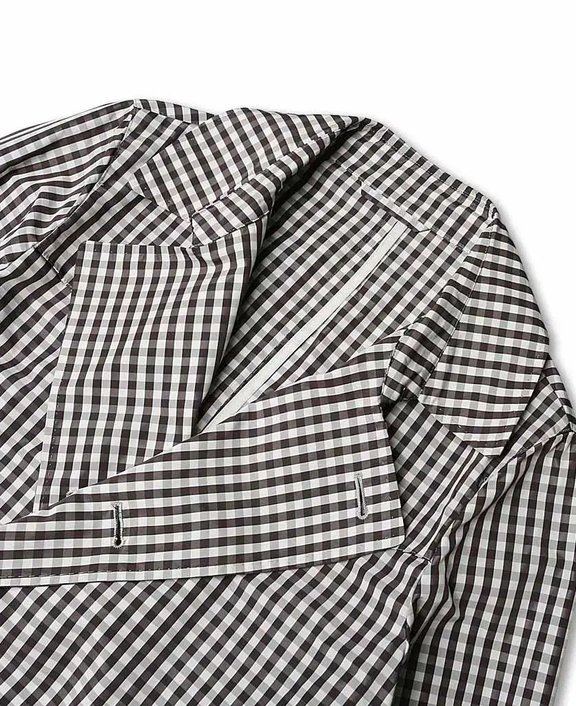 ユニバーサル ギンガムチェック ベルト コート