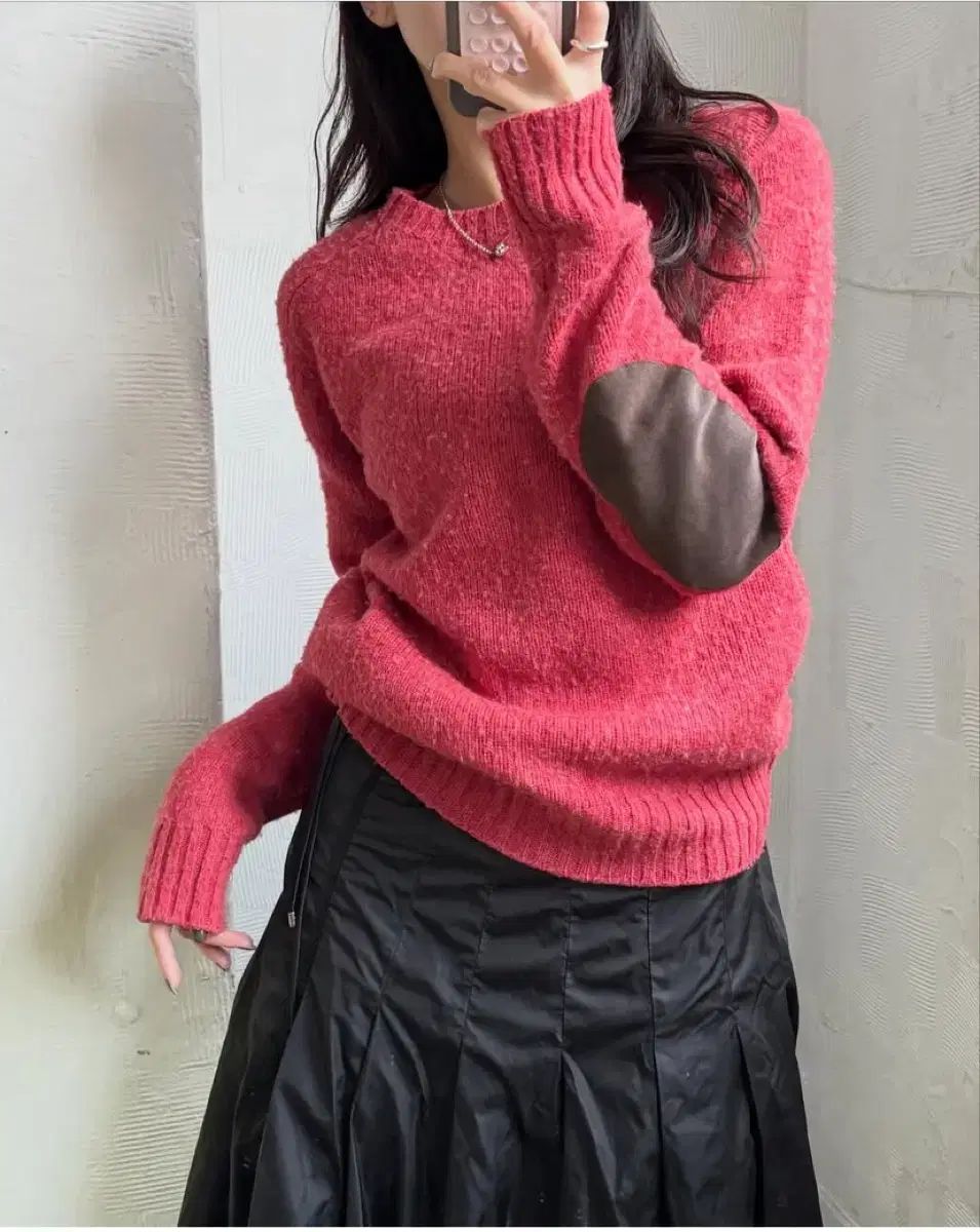 POLO ポロ ラルフローレン 新モデル シェイカーウール エルボーパッチ ハーレーオブスコットランド ラウンドネック ニット