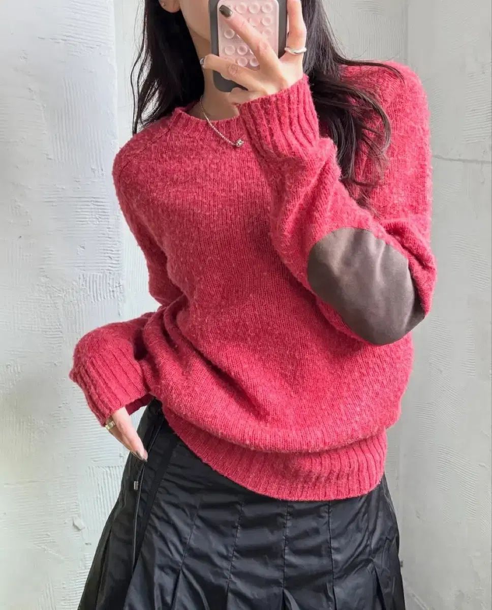 POLO ポロ ラルフローレン 新モデル シェイカーウール エルボーパッチ ハーレーオブスコットランド ラウンドネック ニット