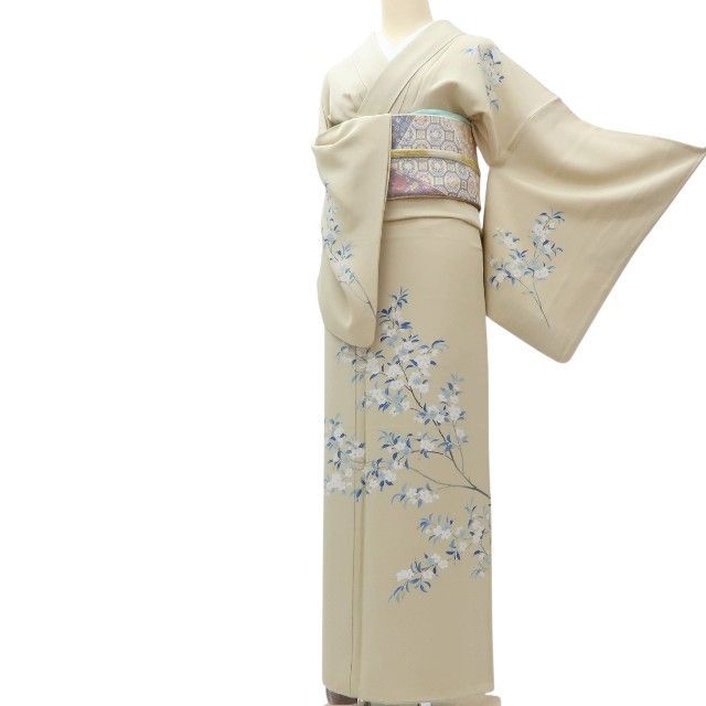 正絹 作家物落款 手縫い 訪問着 着物 A3866 六花-RIKKA- 正絹 作家物落款 トールサイズ 手縫い仕立て 訪問着 着物