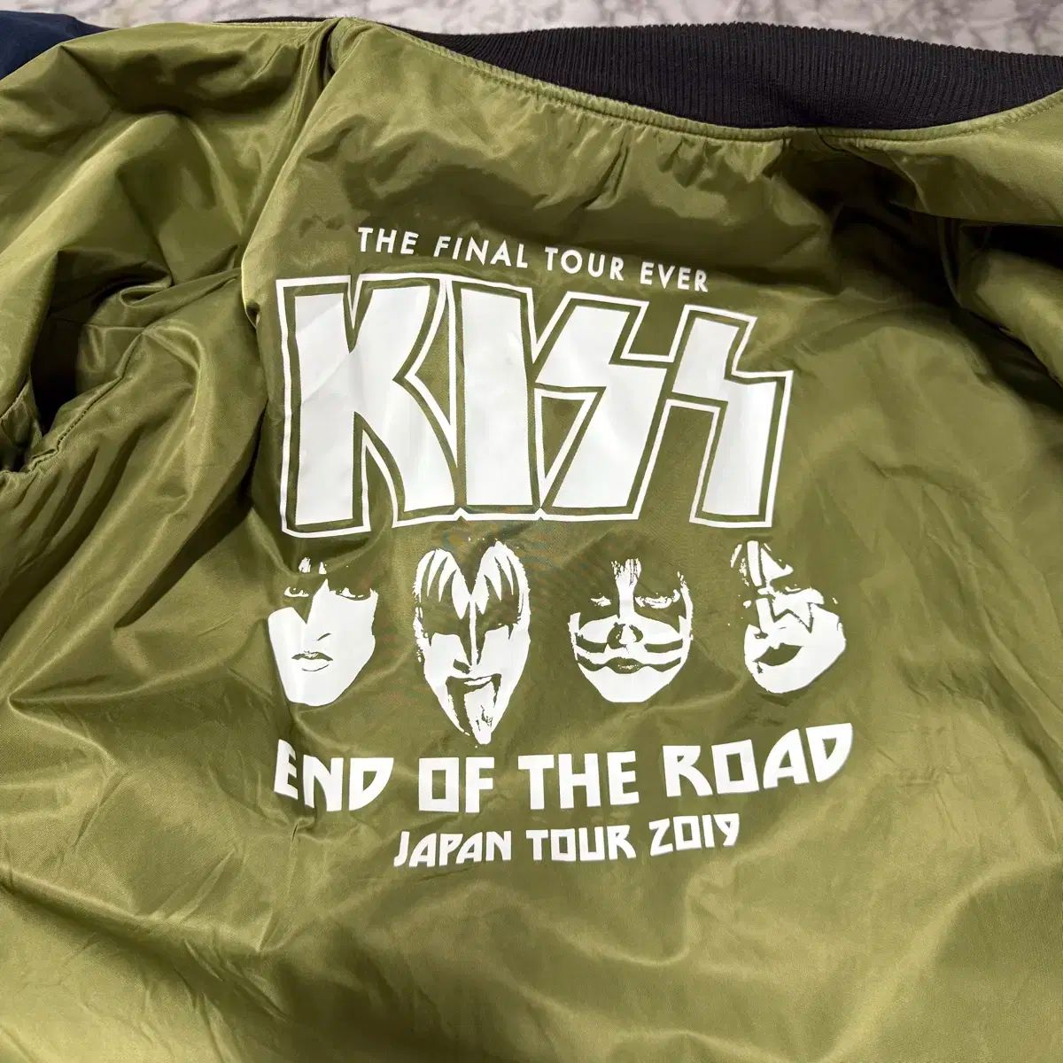 KISS MA-1ジャケット 日本ツアー Kiss 2016 日本 ツアー リバーシブル マルチ プリンティング ma-1