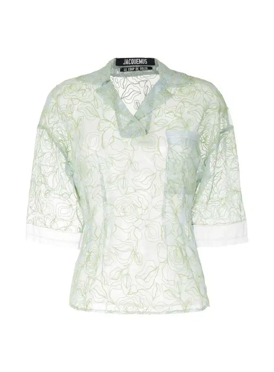 ジャックムス Jacquemus メッシュ フローラル 刺繍 シースルー ブラウス