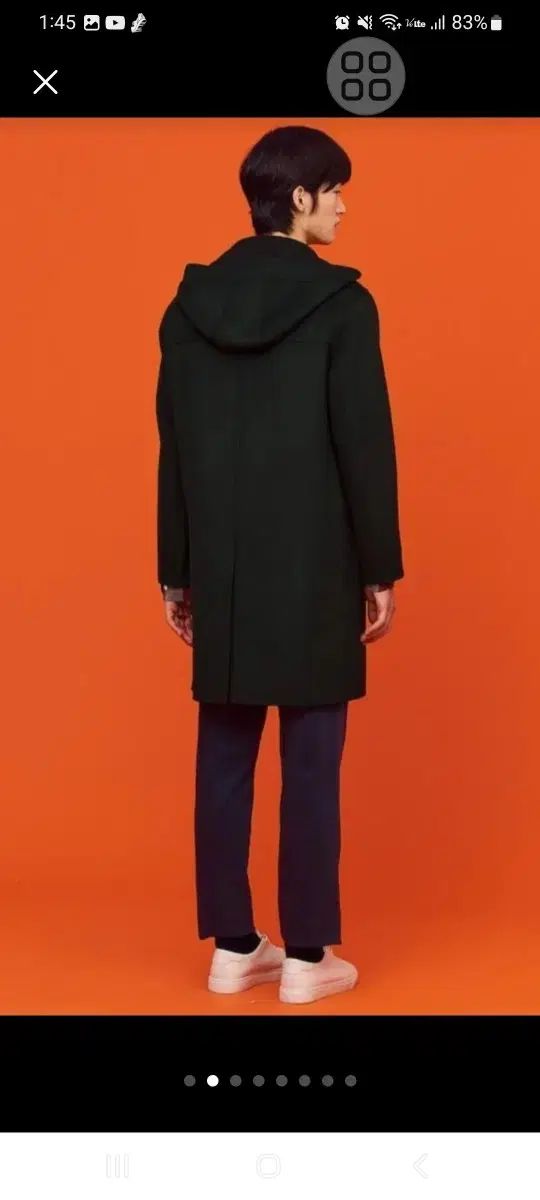 ビーンポール グリーン カシミア ブレンド ハンドメイド フーデッド コート