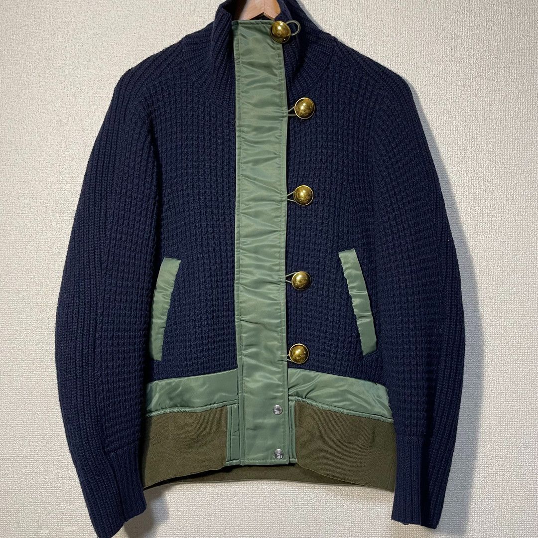 sacai サカイ MA1ドッキング ニットブルゾン コート