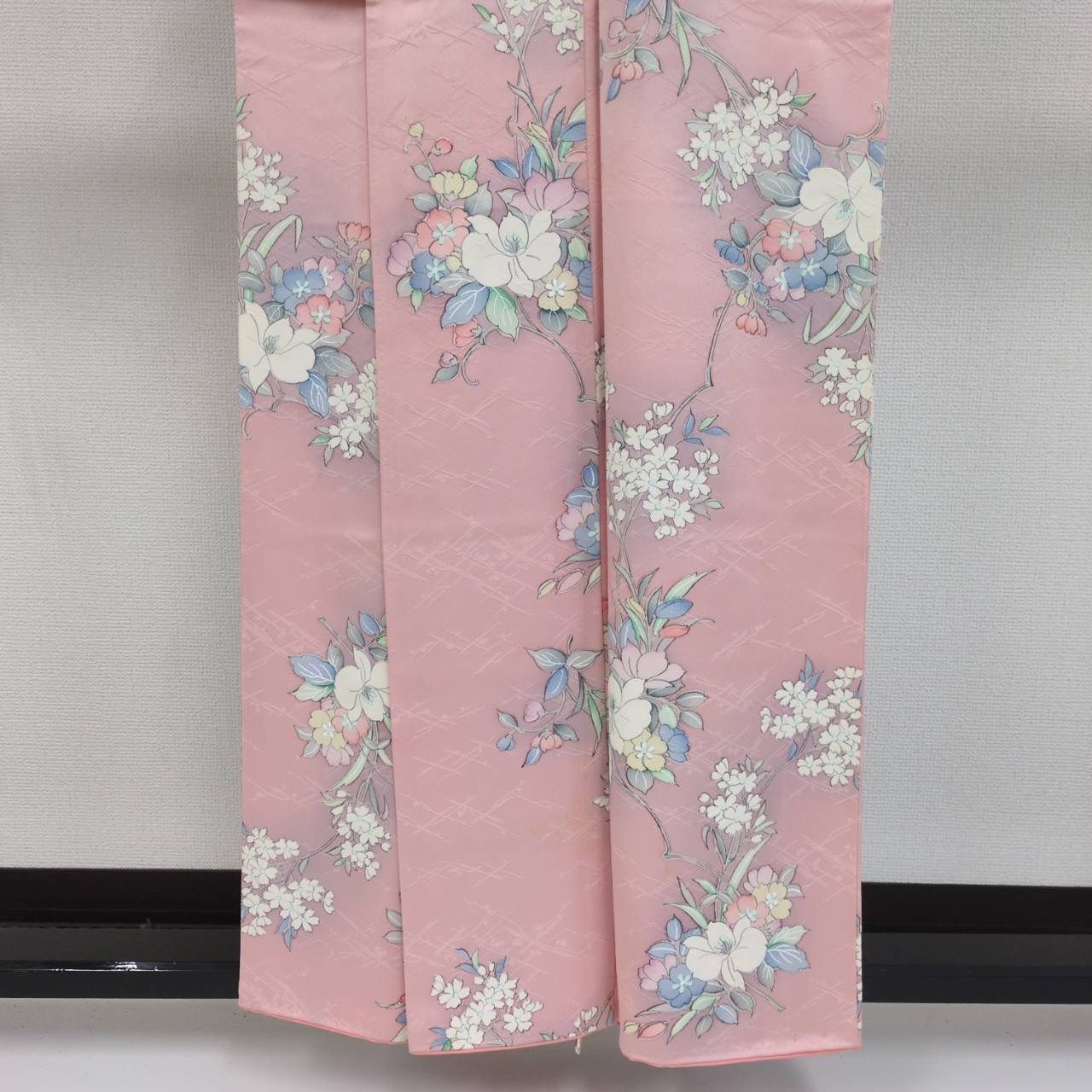 小紋 正絹 染めの素敵な花 ピンク色 袷 着物 MK-1226 - メルカリ