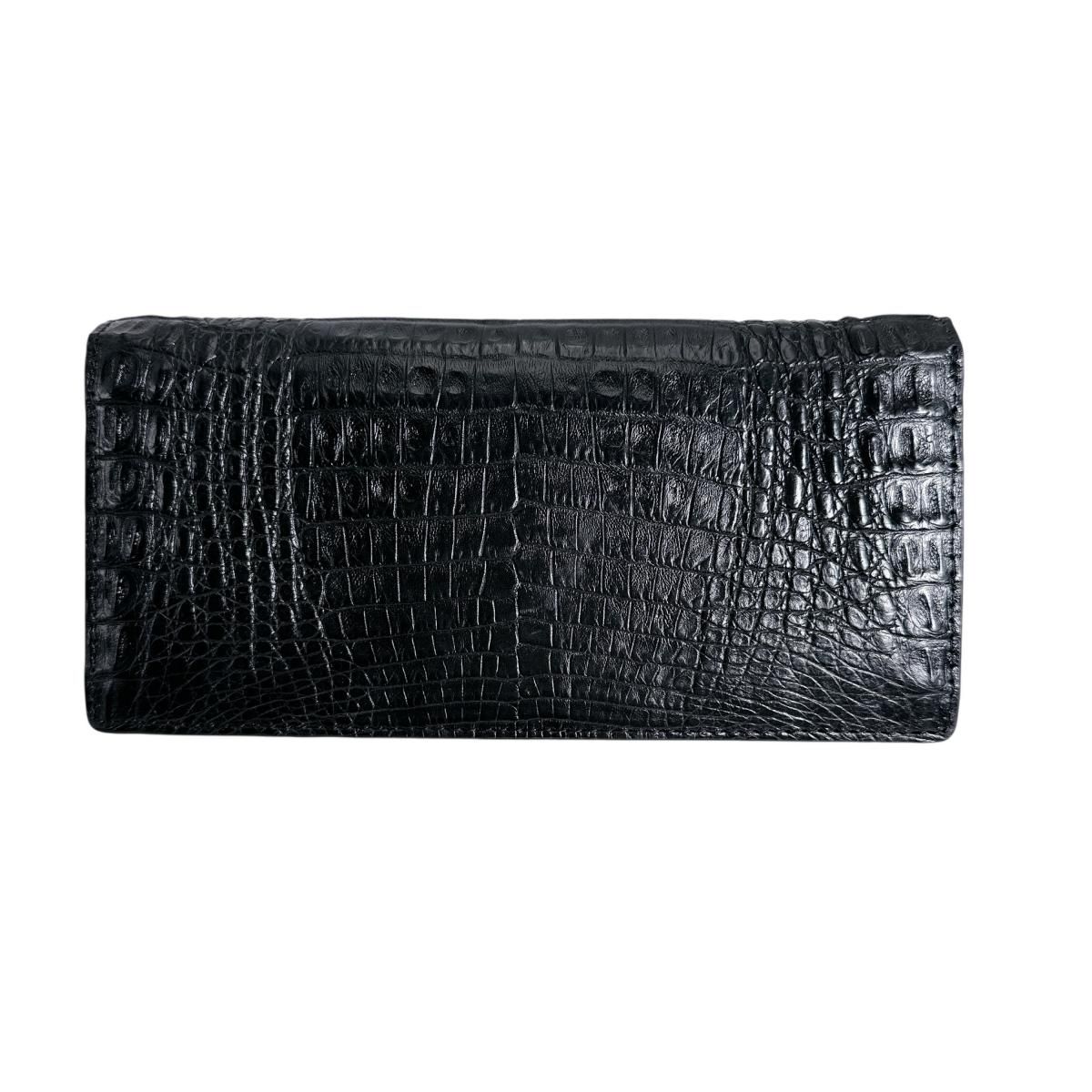 0520CA 2つ折りカード入付長財布 カイマンベリー 長財布 ブラック