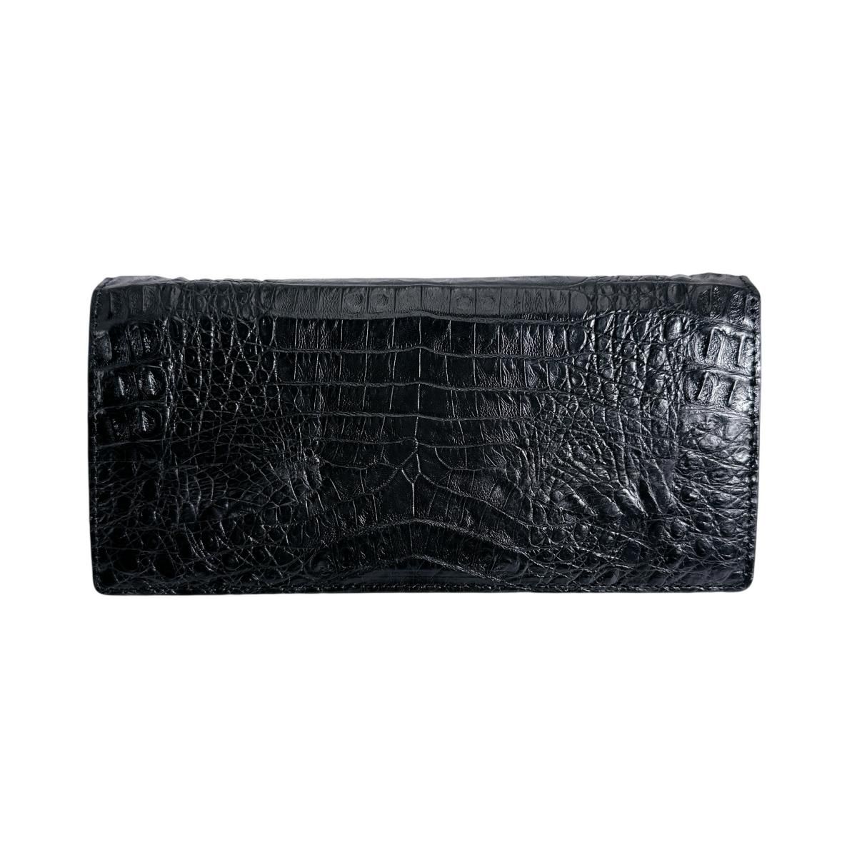 0520CA 2つ折りカード入付長財布 カイマンベリー 長財布 ブラック 