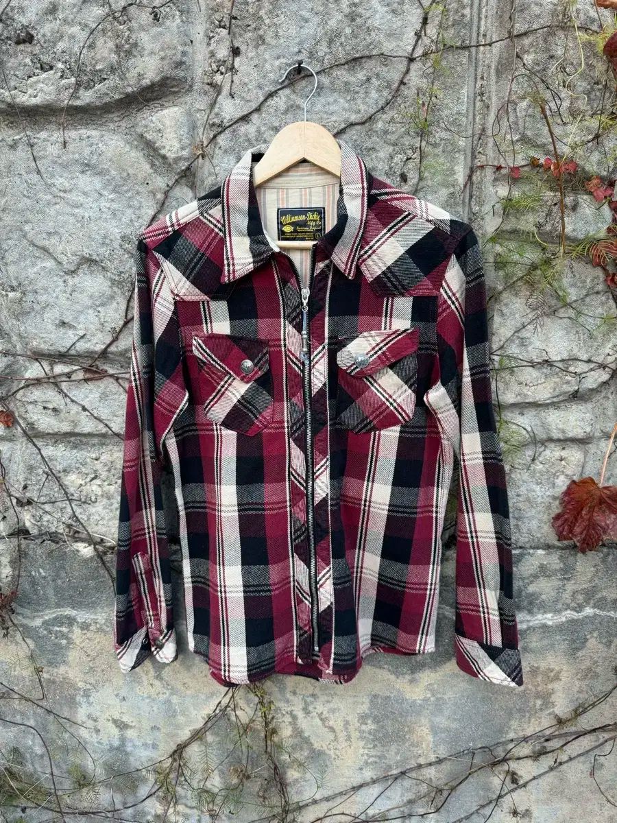 ディッキーズ ヴィンテージ コンチョボタン フランネル CHECK ウェスタン Tシャツ L