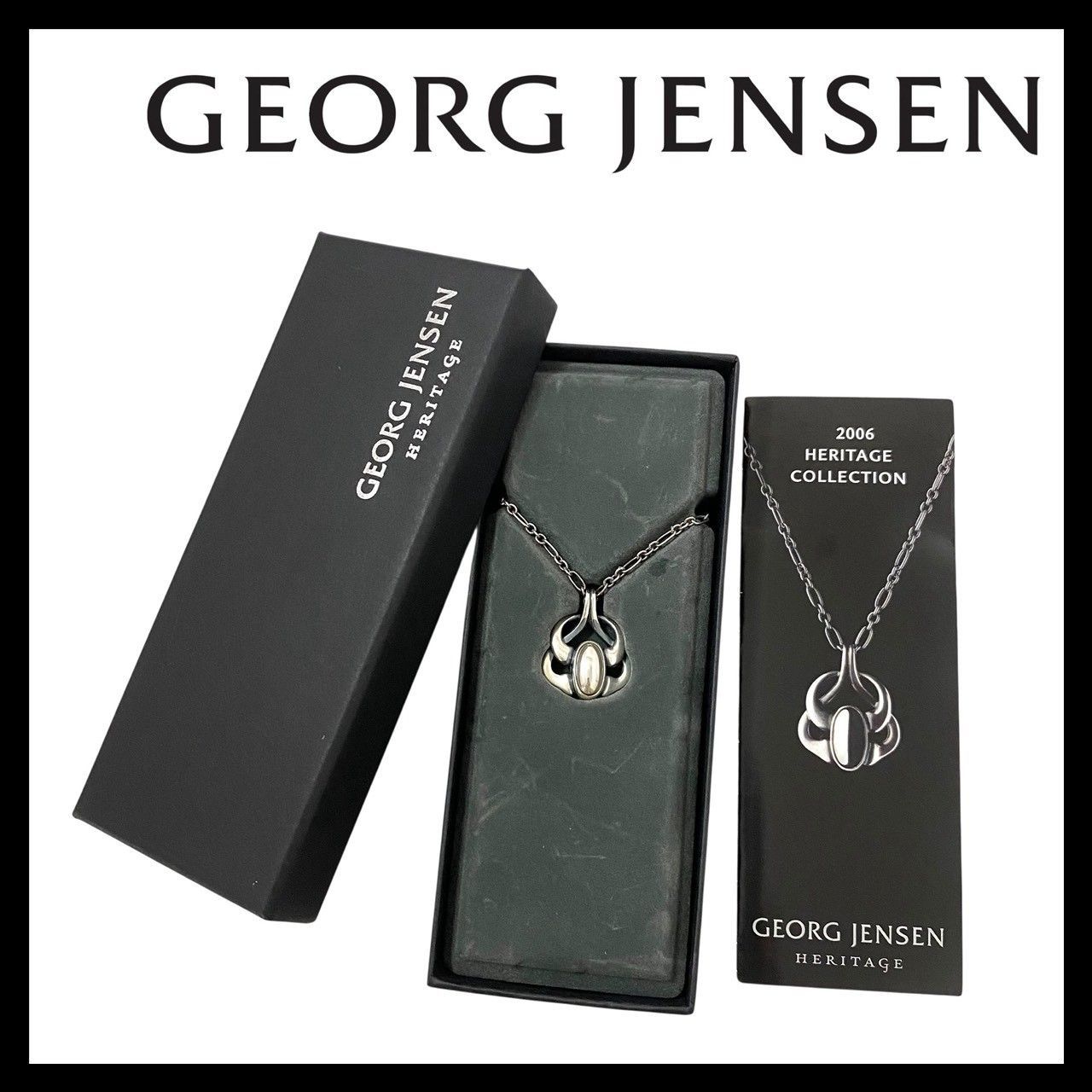 Y【GEORGE JENSEN】2006 イヤーペンダント SV925 SILVER/シルバー 総 