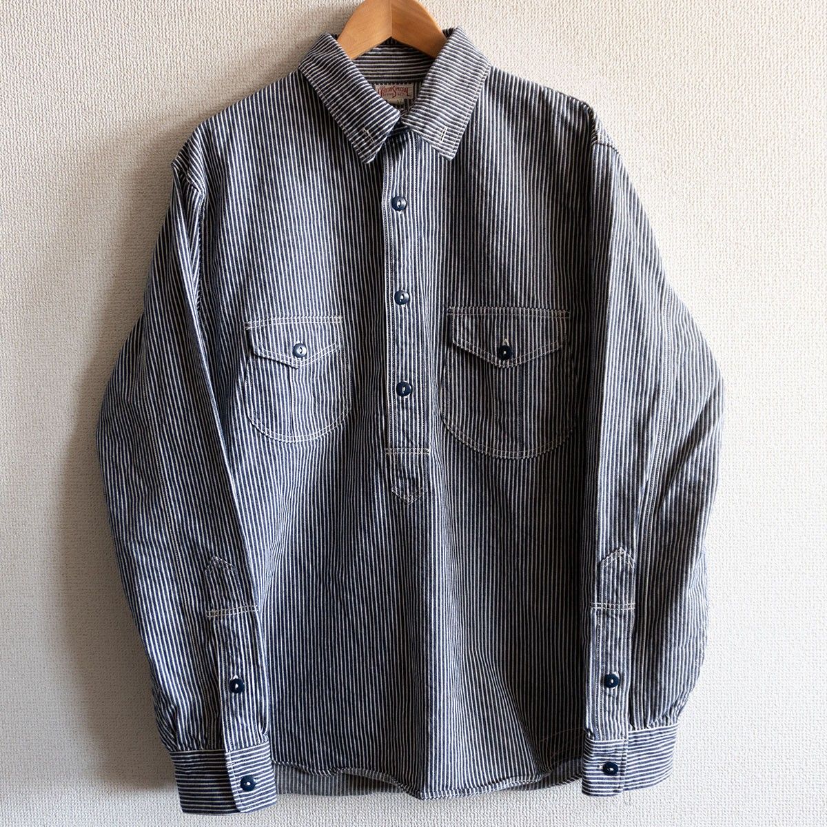 WHEELERS UNION SPECIAL OVERALLS LOCOMOTIVE FIREMAN SHIRTS 17 プルオーバーシャツ フリーホイーラーズ 25110474