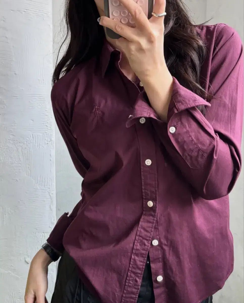 Polo ラルフローレン ウィメンズ バーガンディ COLOR シャツ