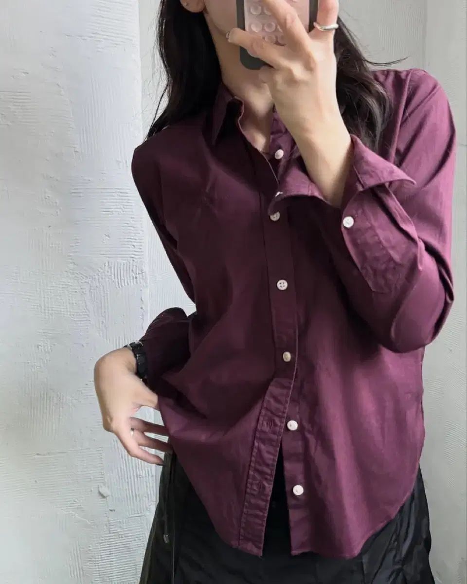 Polo ラルフローレン ウィメンズ バーガンディ COLOR シャツ