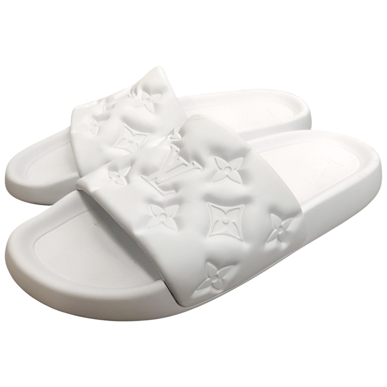 LOUIS VUITTON ルイ ヴィトン ウォーター フロント ミュール サンダル MN1201 9 ホワイト メンズ