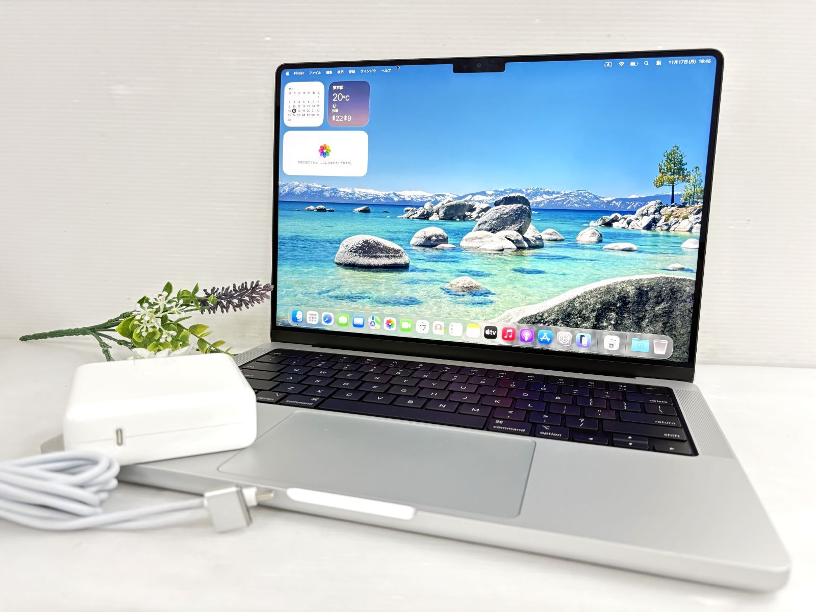 USキー 超 Apple MacBook Pro 14-inch 2021 A2442 Apple M1 Pro-10コア RAM 32GB SSD 1TB 16コアGPU 充放電数2回 シルバー Tahoe 動作品