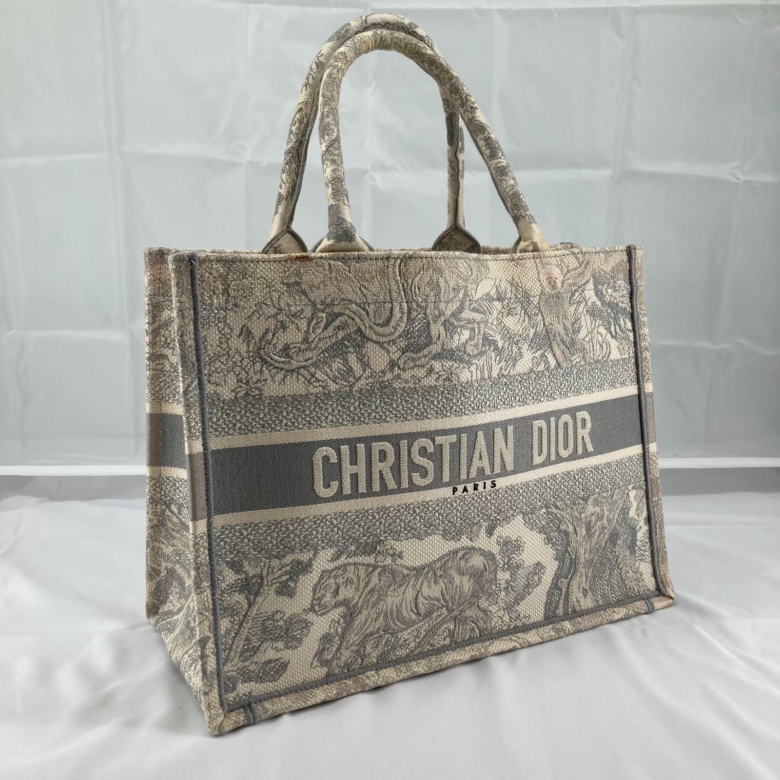 クリスチャンディオール ブックトート ミディアム トワルドゥジュイ グレー DIOR | Dior Book Tote バッグ ミディアム トワル ドゥ ジュイ