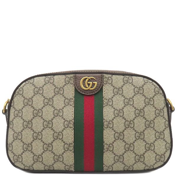 グッチ GUCCI ショルダーバッグ オフィディア スモール クロスボディバッグ GGスプリームキャンバス レザー ベージュ×エボニー ゴールド金具 茶 緑 赤 シェリーライン ‎752591 保存袋