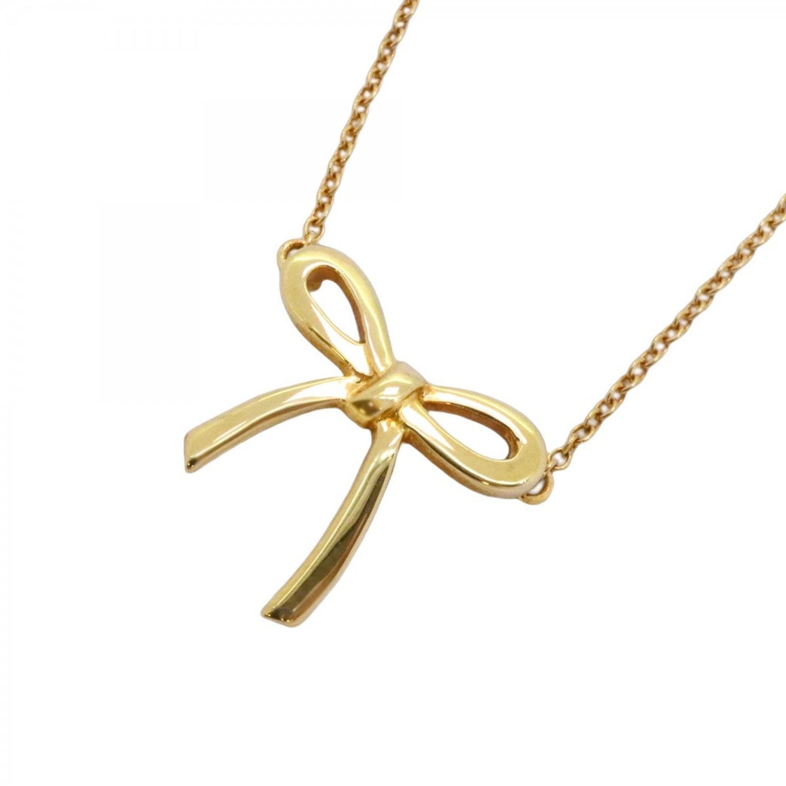 ティファニー(Tiffany) ティファニー ネックレス ボウ リボン 18KYG