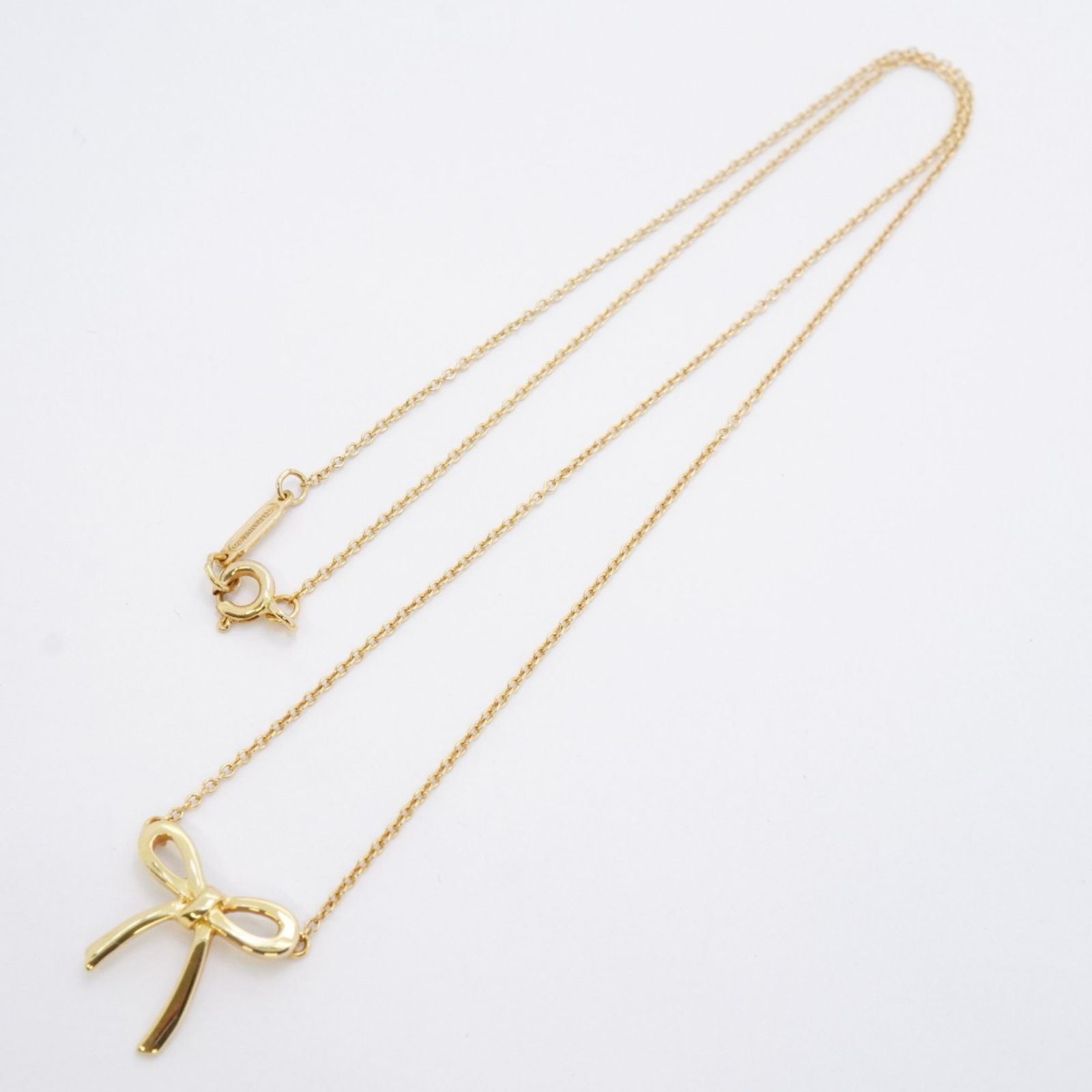 ティファニー(Tiffany) ティファニー ネックレス ボウ リボン 18KYG