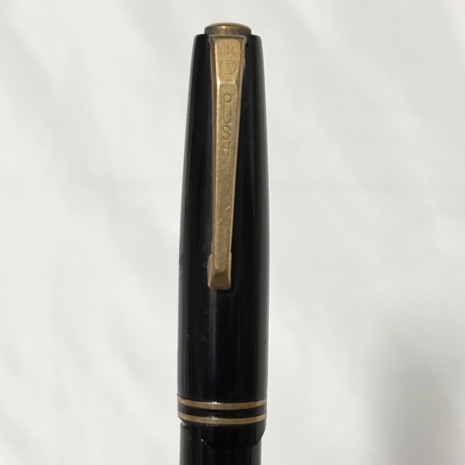 送料無料】THE PUSH/万年筆/ブラック/ペン先/14KT/筆記用具/文房具