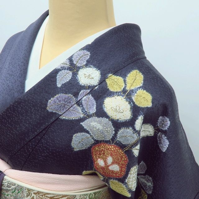 手縫い仕立て　総絞り　正絹 百華❀Y4012◇美品 正絹 絞り 手縫い仕立て ワイドサイズ 椿 訪問着