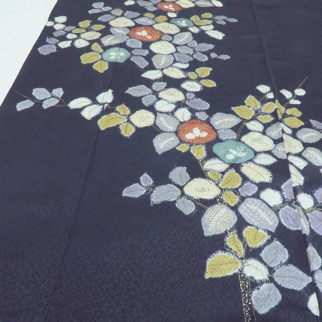 百華❀Y4012◇美品 正絹 絞り 手縫い仕立て ワイドサイズ 椿 訪問着