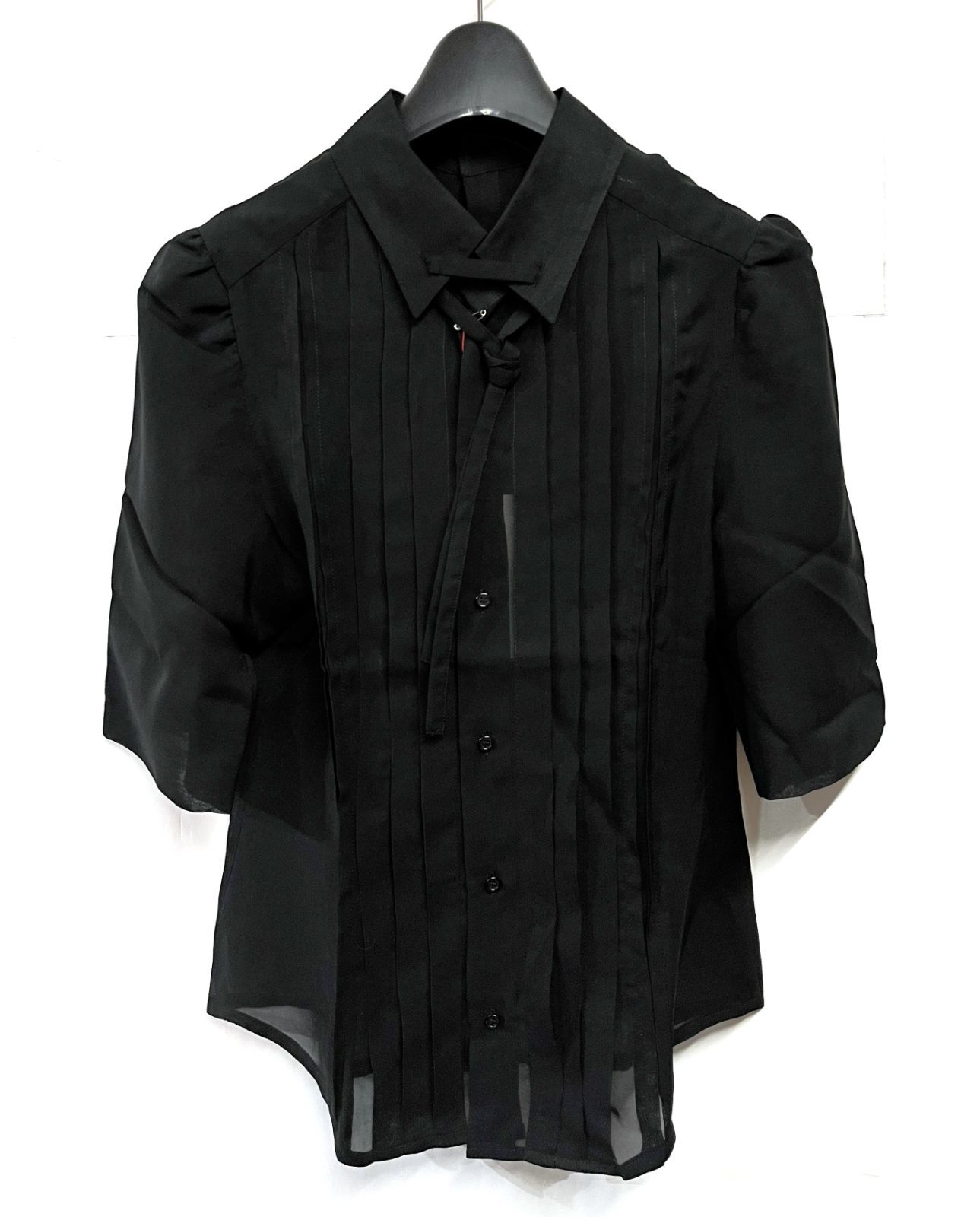 A.F.VANDEVORST｜エーエフヴァンデヴォースト シースルー フリル 半袖ブラウス KWY