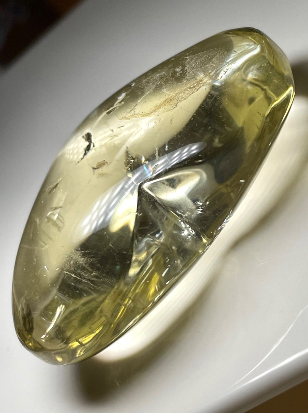 シトリン【黄水晶】ハート型◇パーム◇握り石◇天然石◇パワーストーン