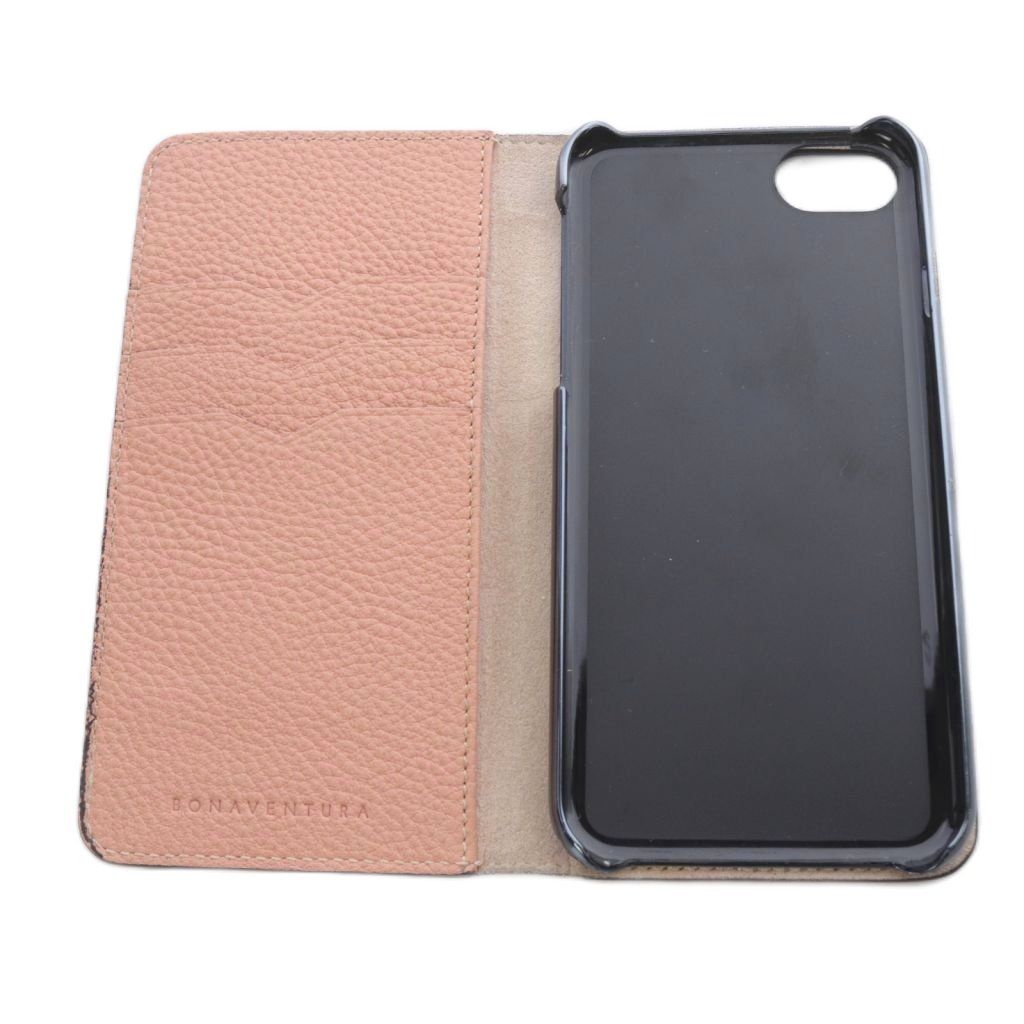 ボナベンチュラ BONAVENTURA iPhone8/7ケース レザー ロゴ 茶色